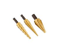 IRWIN Unibit 502T Step Drill Bit Set with Nylon Pouch, Titanium Nitride Coated, 3pc (15502)