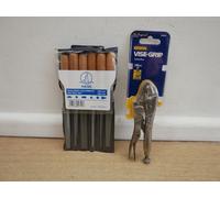 IRWIN VISE-GRIP 5WR 5" CURVED JAW MOLE GRIP PLIERS + HASE 6PC NEEDLE FILE SET