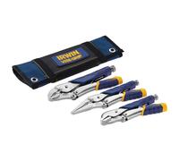 Vise-Grip Fast Release Locking Pliers Set with Plastic Handle T76KBT Steel Silver, Blue, Yellow Pack of 3