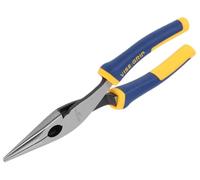 Vise-Grip Long Nose Pliers with Plastic Handle 10505504 Hardened Nickel Chrome Steel Grey, Blue, Yellow