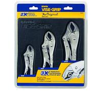 Irwin Vise Grip 3 PIECE Curved Jaw Locking Pliers Set (5CR/7CR/10CR) 10508020