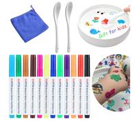 IRWPITW Magical Water Painting Pen (12 Colors + 2 Ceramic Spoons + 1 Towel)