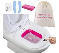 IRWPITW Sitz Bath, Electric Sitz Bath for Toilet Seat, Sitz Bath for Hemorrhoids, Postpartum Care Tub for Women, Hip Bath Bowl, Sits Bath Salts Soak Pan, Yoni Vagina Wash Basin, Collapsible, Red