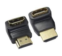 IRYNA 2 Pack HDMI 90 Degree and 270 Degree Adapter, Right Angle HDMI Extender for 3D 4K Support