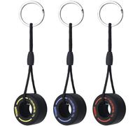 IRYNA 3 Pack Mini Cute Tire Keyring F1 Racing Key Chain Pendants, Fashion Ultra Soft Rubber Tire Key Ring, Simulation Cartoon Small Tire Keychain for Car Decoration Accessoriesfor Men Women