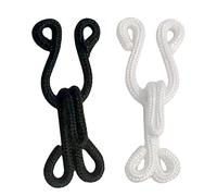 IRYNA 40 Pairs Hook and Eye Latch Sewing, White and Black Hook and Eye Sewing Large Covered Hook and Eye Closure for Jewelry Books Coats Wraps and Jackets(38mm)
