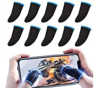 IRYNA Finger Protectors Finger Sleeve Gaming 10Pcs High Sensitivity Finger Sleeves for Mobile Gaming Anti-sweat Thumb Sleeves Gaming Mobile, Breathable Finger Gloves for Mobile Game Competition