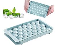 IRYNA Mini Ice Ball Maker 1Pcs 33-Cell Ball Ice Cube Moulds, Mini Sphere Ice Cube Mould for Freezer Easy Release, Circle Ice Cube Moulds for Cocktail, Whiskey, Coffee(Blue)