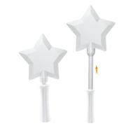 Iryreafer 3D Printed Retractable Tap-to-Pay Star Wand Magical Contactless Payment Wand Novelty Wizard-Themed Holder for Adults White