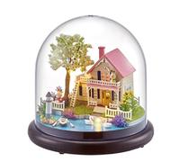 IRYZE Musical Boxes Music Box LED Music Box Rotating DIY Miniature Dollhouse Kit Handmade Make Music Box For Age 10+Birthday Gift Musical Box Music Boxes (Color : B, Size : 4.3x7.2in)