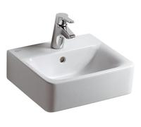IS Hand Wash Basin Connect Cube, 1Hl., With Overflow, 400X360X160Mm, White