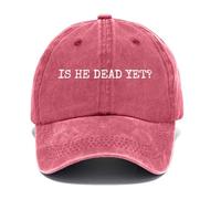 is He Dead Yet Caps is He Dead Yet Vintage Baseball Hat Red
