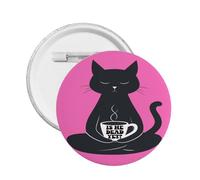 Is He Dead Yet pins Black Cat Against Tariffs War Pin Buttons Badges 1 Pcs