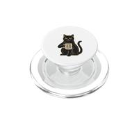 Is He Vintage Dead Yet Tshirt Men Gothic Cat Dark Humor Work PopSockets PopGrip for MagSafe
