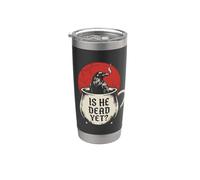 is He Vintage Dead Yet Tshirt Men Raven Bird Dark Humor Work Stainless Steel Insulated Tumbler