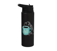 is He Vintage Dead Yet Tshirt Men Raven Bird Dark Humor Work Stainless Steel Insulated Water Bottle