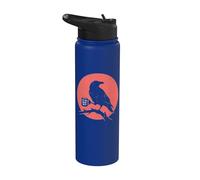 is He Vintage Dead Yet Tshirt Men Raven Bird Dark Humor Work Stainless Steel Insulated Water Bottle