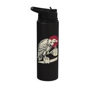 is He Vintage Dead Yet Tshirt Men Raven Bird Dark Humor Work Stainless Steel Insulated Water Bottle