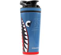 IS ICESHAKER Ice Shaker 26oz Insulated Protein Shaker Bottle, WWII Warhawk Blue Bomber, Insulated Gym Water Bottle, As Seen on Shark Tank, Blue Bomber