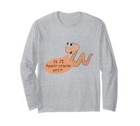 is It Apple Season Yet? Funny Worm Apple Farm Farmer Harvest Long Sleeve T-Shirt