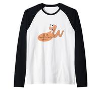is It Apple Season Yet? Funny Worm Apple Farm Farmer Harvest Raglan Baseball Tee