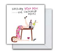 Is It Friday Yet? Paper Salad Humour Card - Birthday Yoga