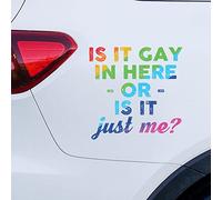 is It Gay in Here Or is It Just Me Car Window Stickers Love Equality Rights LGBTQ Car Decal Window Decal Rainbow Personalized Vinyl Car Decal Bumper Sticker for Car Window Rear Gift to Friends