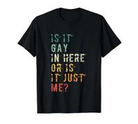 is It Gay in Here Or is It Just Me? - Vintage Retro Value Graphic T-Shirt, Men, Black, S