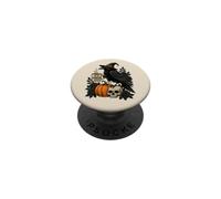 Is It Haunted Yet Raven Coffee Gothic Halloween Funny Crow PopSockets Adhesive PopGrip