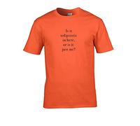 is It Solipsistic in Here Or is It Just Me?- Witty Phrase- Men's T-Shirt Orange