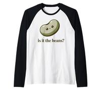 is It The Beans? Powered by Beans Legume Love Vegan Humor Raglan Baseball Tee