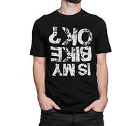 is My Bike Ok Funny Biker T Shirt - If You Can Read This, I Fell Off Funny Parody Top Idea for Cyclist or Motorcyclist, Large - Unisex, Black