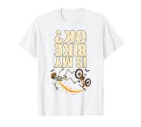 is My Bike OK Skeleton Mountain Biker Halloween MTB Value Graphic T-Shirt, Men, White, M