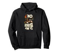 Is My Bike Ok Upside Down Dirt Bike Cartoon Pullover Hoodie