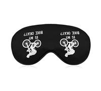 is My Bike Okay Eye Mask for Sleeping Blackout Night Blindfold with Adjustable Strap for Men Women Travel Yoga Nap