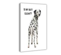 Is My Butt Clean_ Dog, Toilet Room Humor Canvas Poster Bedroom Decor Landscape Office Room Decor Gift 24x36inch(60x90cm)