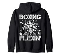 Is My Way Of Flexin Boxing Gloves Zip Hoodie