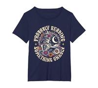 is That Smutt Books Probably Reading Something Unholy T-Shirt, Women's Plus, Navy Blue, 3X