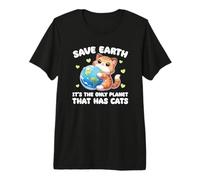 is The Only Planet with Cats Earth Day Premium T-Shirt