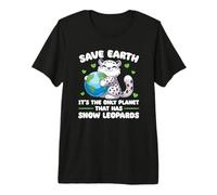 is The Only Planet with Snow Leopards Earth Day Premium T-Shirt