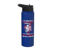is There Life After Death Touch My Son Dad Fathers Day Stainless Steel Insulated Water Bottle