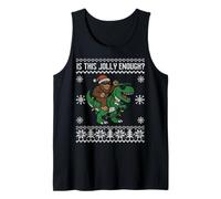 is This Jolly Enough Dinosaur Skateboarding Velociraptor Tank Top