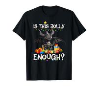 Is This Jolly Enough Dragon Decor Lights Christmas Xmas T-Shirt