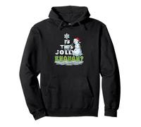 Is This Jolly Enough Funny Green Christmas Melting Snowman Pullover Hoodie