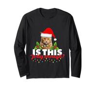 Is this jolly enough grumpy orange cat Christmas lights men Long Sleeve T-Shirt