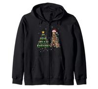 Is This Jolly Enough Santa Irish Terrier Light Christmas Zip Hoodie
