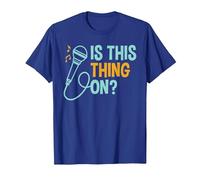 is This Thing On? Comedian Funny Stand Up Comedy T-Shirt, Men, Royal Blue, Small