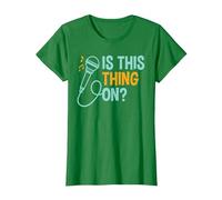 is This Thing On? Comedian Funny Stand Up Comedy T-Shirt, Women, Kelly Green, Medium