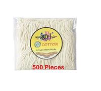 IS4A 500 Pcs Handmade Long Cotton Wicks For Puja Pooja Jyot Batti For Oil Lamp Diya For Diwali Deepawali Diya, Ideal For Brass, Kuber Clay Diya For Home Mandir Temple Clay Diyas