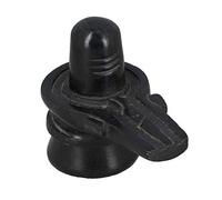 IS4A Marble Shiva Lingam Shiv Ling Idol Murti Shivling (Black, Small)